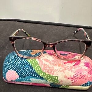 Vera Bradley Multicolor Floral Glasses with Tortoiseshell Frame